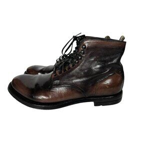 Officine Creative Boots Mens 7 ANATOMIA 013 Cafe Brown Leather Ankle 40 Italy